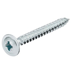 Skrue Fladhoved Fuldgevind Ø3,5 - PZ1 - galvaniseret stål