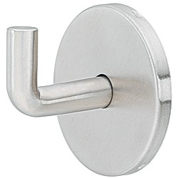 Garderobekrog med roset i rustfrit stål - 41 mm