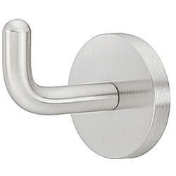 Garderobekrog med roset i rustfrit stål - 59 mm