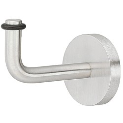 Garderobekrog med roset og gummiring i rustfrit stål - 95 mm