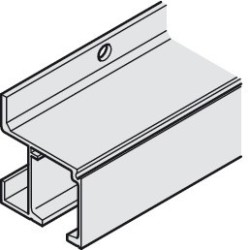 Skinne til Häfele Slido - Til væg montering - 47,5x47 mm