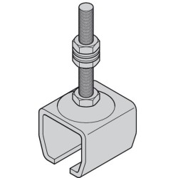 Ophængsbeslag til 1 skinne - justerbar - til Häfele Slido D-Line13 500-Q og 750-Q