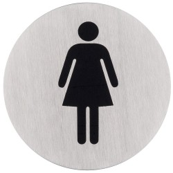 Skilt i rustfrit stål - dame