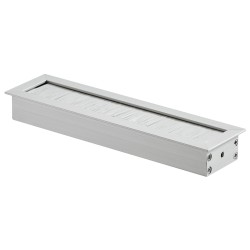 Aflang kabelgennemføring med børste - 45 x 180 mm