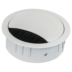 Kabelgennemføring - Rund - Hvid - Højde: 12 mm