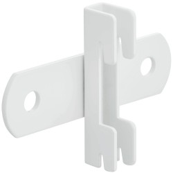 Vægholder til søjler med 2 hulrækker - hvid