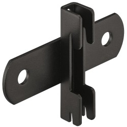 Vægholder til søjler med 2 hulrækker - sort