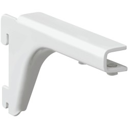 Hyldeknægt til indeniliggende glashylder - hvid