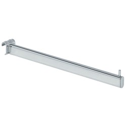 Lige ophængsarm til bøjlestang - forkromet