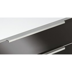 Grebsprofil i aluminium - stålfarve - Firkantet greb
