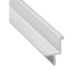 Grebsprofil i aluminium - stålfarvet eloxeret - 90 graders greb