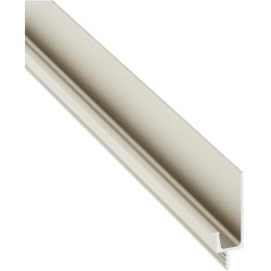 Grebsprofil i aluminium - stålfarvet eloxeret - J formet