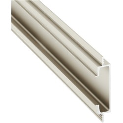 Grebsprofil i aluminium - stålfarvet eloxeret - C formet