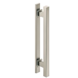 1-sidet firkantet håndtag - stålfarvet