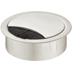 Kebelgennemføring - Rund - Rustfri look - Højde: 21 mm