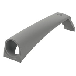 Dekkskjerm for adapter og push-open mekanisme