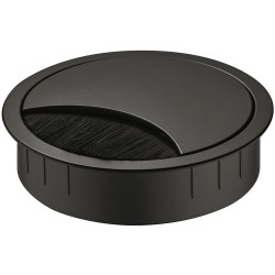 Kebelgennemføring - Rund - Sort - Højde: 12 mm