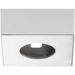 Loox5 firkantet kabinet i plastik til LED 2040/3008 - Ø40 mm - sølv