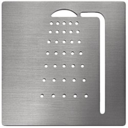 Firkantet skilt til badeværelse - Bruserum