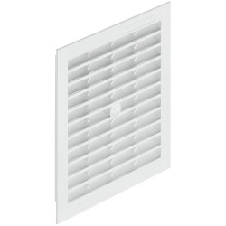 Firkantet ventilasjonsrist m/ lameller