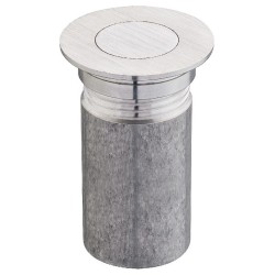 Støvafvisende låseblik til skudrigler - mat forkromet