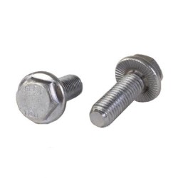 Flangebolt m/ riller - fullt gjenget M10 [DIN 6921] - El-galvanisert