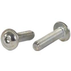 Buttonhead skrue m/ flange - M10 Delgjenge - [ISO 7380-2] - El-galv