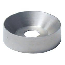 Samlerosette til gelænder i ægte træ - rustfrit stål