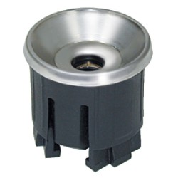 Samlebeslag til ipresning i gelænder af rustfrit stål