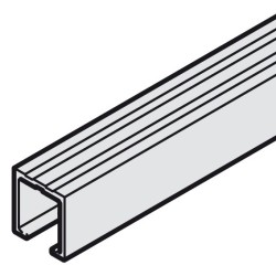 Häfele Slido F-Line21 enkeltløbeskinne - top - til påskruning