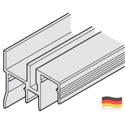Dobbelt styreskinne til Hawa MF/VF skydeskabsbeslag