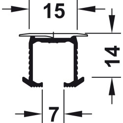 Enkelt løbeskinne m/ drejerigel til Hawa Clipo 16