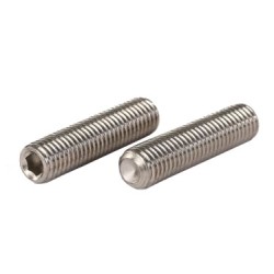 Pinolskrue / stopskrue - M12 gevind - Rustfrit stål A2 - [ISO 4029/DIN916]