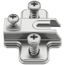 Häfele Metalla 310 [A] kryssmontasjeplate - slide-on - euroskruer