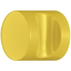 Knopgreb, rund med fordybning, sennepsgul, polyamid