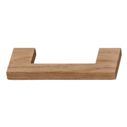 Firkantet greb i naturlakeret egetræ