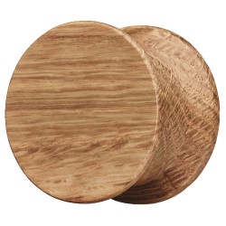 Rustikt knopgreb i naturlakeret eg m/ samme diameter i top og bund