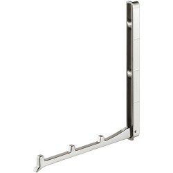 Foldbar garderobekrog i stålfarvet zinklegering, 177 mm
