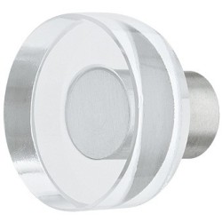 Greb, rundt klar glas, rustfri sokkel