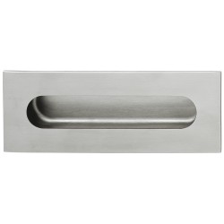 Firkantet skålegrep i rustfritt stål, 185 mm x 70 mm.