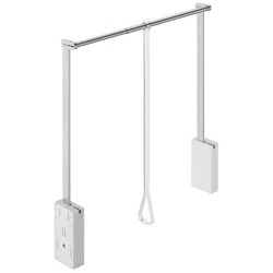 Garderobelift med dæmpning - 10 kg - Krom
