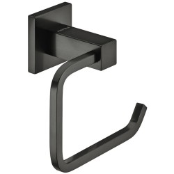 Åben toiletrulleholder i grafit sort messing
