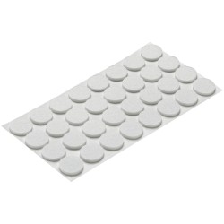 Filtpuder - syntetisk - runde - hvid - 100 stk.