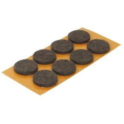 Filtpuder - syntetisk - runde - brun - 100 stk.