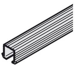 Løbeskinne - 16 mm not - Aluminium