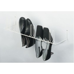 Skoholder, bred 4 par sko, hvid.
