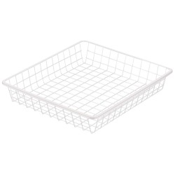 Trådkurv til glideskinne - højde 85 mm - hvid