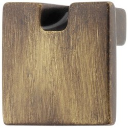 Knopgreb, messing, brun antik 30x30