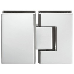 Hængsel til glas brusedør - poleret krom - 180°