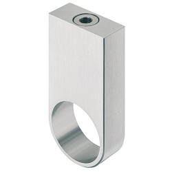 Bøjlestangsholder til rund bøjlestang 30 mm - midterbeslag, skjult montage